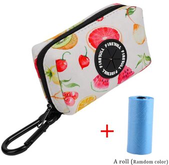 Kommilief Doek Hond Afval Kak Tassen Dispenser Draagbare Hond Kak Tassen Voor Honden Vuilniszak Opbergtas Hond Kak tas Houder wit rood