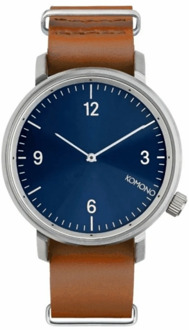 komono Magnus II Blue Cognac Horloge