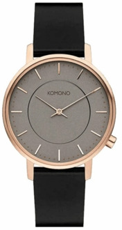 komono Polshorloge Harlow Rose Gold Black W4127 ⌀ 36 mm - Dames