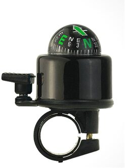 Kompas Fietsbel Legering Mountain Racefiets Hoorn Geluid Outdoor Alarm Veiligheid Waarschuwen Fietsen Stuur Metalen Ring Fiets Accessoires zwart