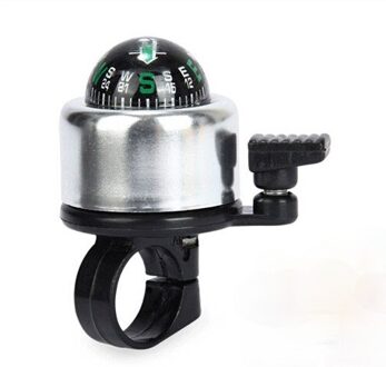 Kompas Fietsbel Mountainbike Aluminiumlegering Auto Bel Fiets Riding Apparatuur Accessoires Fiets Hoorn Fiets Accessoires zilver