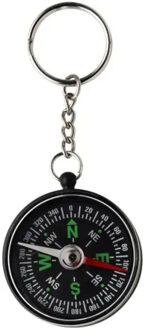Kompas Sleutelhanger - zwart - D4 cm - uitdeelcadeau