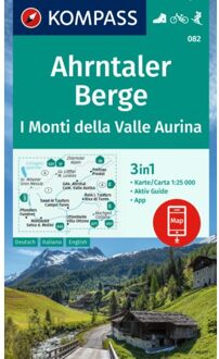Kompass Wanderkarte 082 Ahrntaler Berge / I Monti Della Valle Aurina 1:25.000 - Kompass Wanderkarten