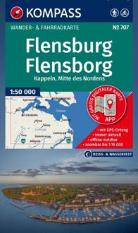 Kompass Wanderkarte 707 Flensburg / Flensborg - Kappeln, Mitte Des Nordens 1:50.000 - Kompass