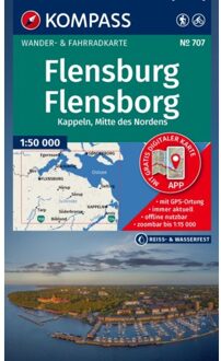Kompass Wanderkarte 707 Flensburg / Flensborg - Kappeln, Mitte Des Nordens 1:50.000 - Kompass