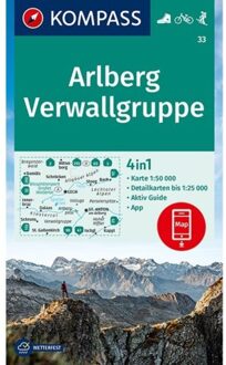 KOMPASS Wanderkarte Arlberg, Verwallgruppe 1:50 000