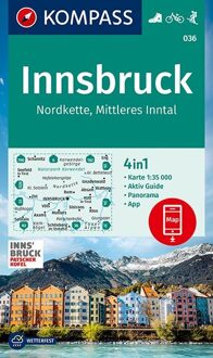 KOMPASS Wanderkarte Innsbruck, Nordkette, Mittleres Inntal 1:35000