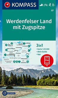 KOMPASS Wanderkarte Werdenfelser Land mit Zugspitze 1:25 000