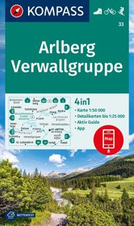 Kompass Wk33 Arlberg, Verwallgruppe - Kompass Wanderkarten
