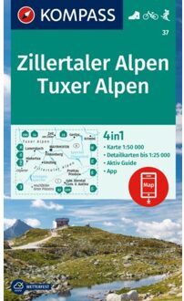 Kompass Wk37 Zillertaler Alpen - Kompass Wanderkarten