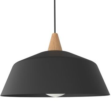 Kon Hanglamp, 1x E27, Metaal, Zwart Mat, D.35cm