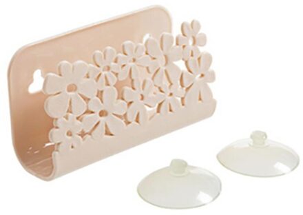 Konco Keuken Spons Houder Schotel Borstel Houder Rack Keuken Opbergrek Gootsteen Organizer Met Zuignap khaki