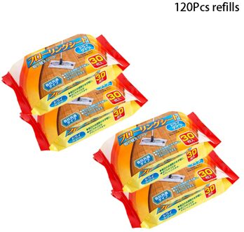 Konco Purpose Vloer Dweilen En Reiniging Starter Kit, Elektrostatische Adsorptie Van Stof, Pet Hair, met Wegwerp Droge Mop Pads 1.2M 120stk mop pads