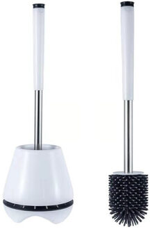 Konco Rubber Toiletborstel met Houder Reinigingsborstel Voor Wc Huishoudelijke Floor Cleaner met Haar Clip Badkamer Accessoires