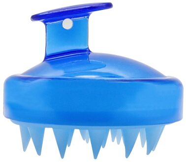 Konesky Spa Massage Haar Shampoo Borstel Siliconen Hoofd Body Hoofdhuid Massage Kam Douche Props Haar Wassen Kam Bad Borstel Blauw
