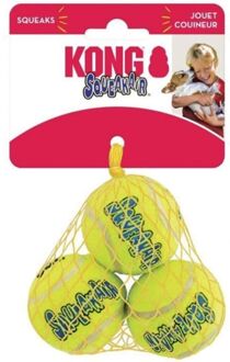 Kong Air Squacker Tennisbal - Hondenspeelgoed - Geel - S - Ø5 cm