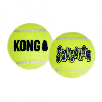 Kong Air Squacker Tennisbal - Hondenspeelgoed - Geel - S - Ø5 cm