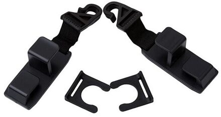 Kongyide Auto Rugleuning Haak 2Pcs Universele Auto Voertuig Seat Kruidenier Tas Hanger Haak Houder Zwart Mar28
