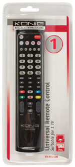 Konig König KN-RCU10B afstandsbediening IR Draadloos TV Drukknopen