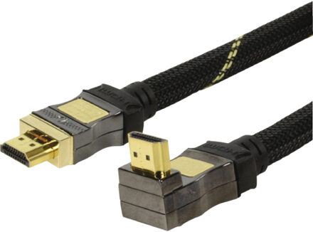 Konig Konig High speed HDMI haakse kabel + ethernet,10m Kabel