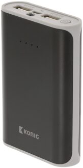 Konig Powerbank met 2 USB-A poorten (max. 3,1A) - 7.500 mAh / zwart