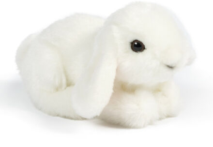Konijn knuffel - wit - pluche - 16 cm - konijnenknuffel - knuffeldier