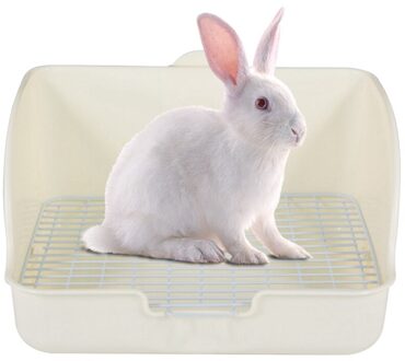 Konijn Wc Cavia Hamster Mesh Vierkante Bed Pet Rat Kattenbak Pan Potje Trainer Voor Kleine Dieren Schoonmaakproducten pc wit