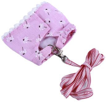 Konijnen Hamster Vest Harnas Met Leiband, Bunny Borstband Harnassen Fret Cavia Kleine Dieren Huisdier Accessoires rood