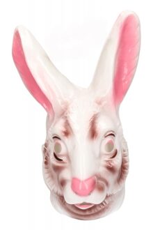 Konijnen of paashaas verkleedmasker - dierenmasker - plastic - volwassenen