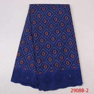 Koningsblauw Kant Stof Afrikaanse Kant Stoffen Nigeriaanse Borduurwerk Veters Met Stenen KS2908B-2 2908B- 2