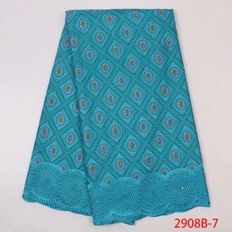 Koningsblauw Kant Stof Afrikaanse Kant Stoffen Nigeriaanse Borduurwerk Veters Met Stenen KS2908B-2 2908B- 7