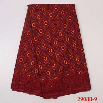 Koningsblauw Kant Stof Afrikaanse Kant Stoffen Nigeriaanse Borduurwerk Veters Met Stenen KS2908B-2 2908B- 9