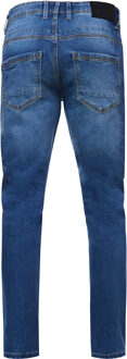Koningsblauwe gebruikte jeansbroek "MELVIN" Slim Fit katoen-stretch Saksisch blauw - 29W/30L