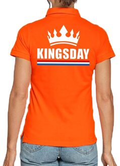 Koningsdag polo t-shirt oranje Kingsday voor dames M - Feestshirts