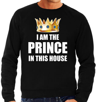 Koningsdag sweater Im the prince in this house zwart voor heren M