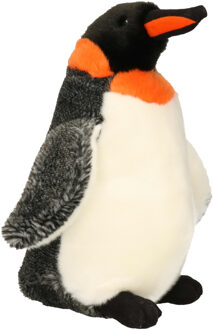 Koningspinguin - zwart/wit - 28 cm - pluche dieren knuffels - Pinguins - Vogel knuffels Multikleur