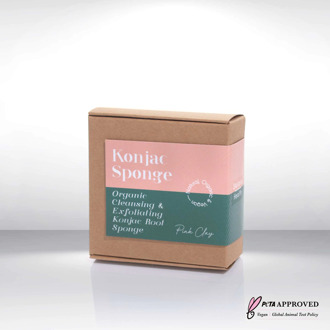 Konjac spons - Pink clay - 1 spons