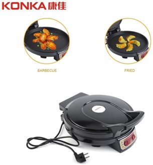 KONKA Elektrische Bakplaat & Backer Dual-side Verwarming Bakken Pan Frituren Machine Voor Huishoudelijke BBQ Gebakken EU Plug 220V Friteuse