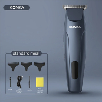 KONKA Professional Digital Hair Trimmer Rechargeable Electric Hair Clipper Men's Cordless Haircut Adjustable Ceramic Blade