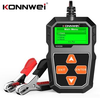 Konnwei KW208 Auto Batterij Tester Charger 100-2000CC 12V Voltage Analyzer Motorfiets Auto Batterij Test Opladen Cricut Belasting Tool