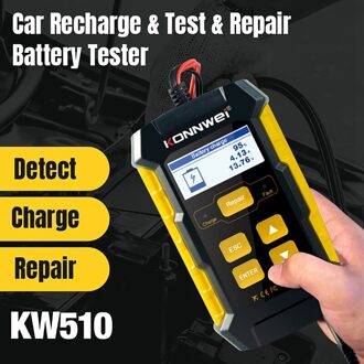 Konnwei KW510 Auto Opladen Tool Auto Batterij Tester Voor 12V Auto Test Reparatie Recharge Batterij Tester Us Plug