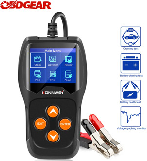 KONNWEI KW600 Car Battery Tester 12V Analyzer 100 to 2000CCA Test Battery Health/Faults 12V Digital Color Screen Auto Diagnostic