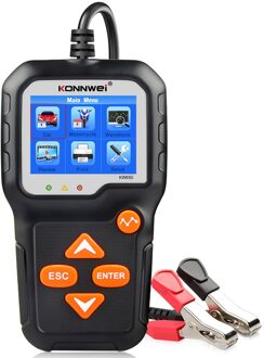 Konnwei KW650 6V 12V Auto Batterij Tester 100-2000 Cca Motorfiets Batterij Systeem Analyzer Opladen Zwengelen Test diagnostic Tool