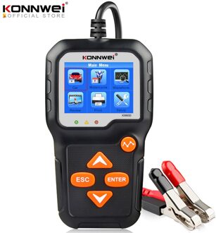 Konnwei KW650 Auto Motorfiets Batterij Tester 12V 6V Accu Systeem Analyzer 2000CCA Opladen Zwengelen Test Gereedschap Voor De auto