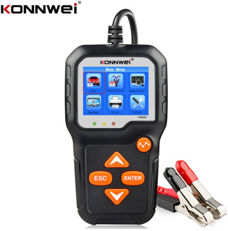 KONNWEI KW650 Battery Tester 12V 6V Car Motorcycle Battery System Analyzer 2000CCA Car Quick Cranking Charging Circut Tester