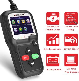 Konnwei KW680 OBD2 Scanner Obd Auto Diagnostische Auto Diagnostic Tool Lezen Duidelijke Fout Fout Codes OBD2 Automotive Scanner