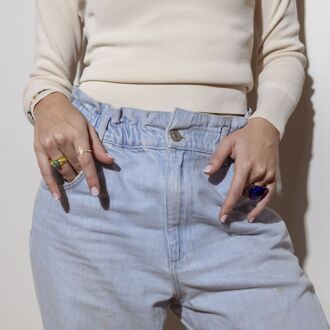 Konsil ring in 18k gouden afwerking Blauw - One Size