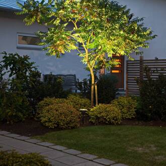 Konstsmide Breedstralende LED buitenspot Amalfi zwart