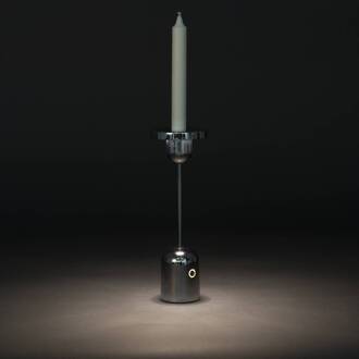 Konstsmide Cassis LED tafellamp, zilverkleurig, aluminium, IP54, CCT