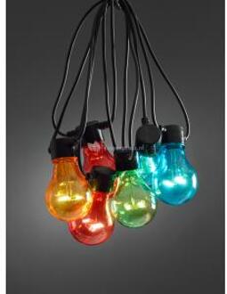 Konstsmide LED Partysnoer Basisset Multicolor 9m/10 lampjes